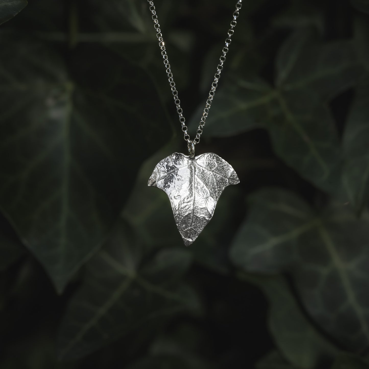 Sterling Silver Ivy Leaf Necklace