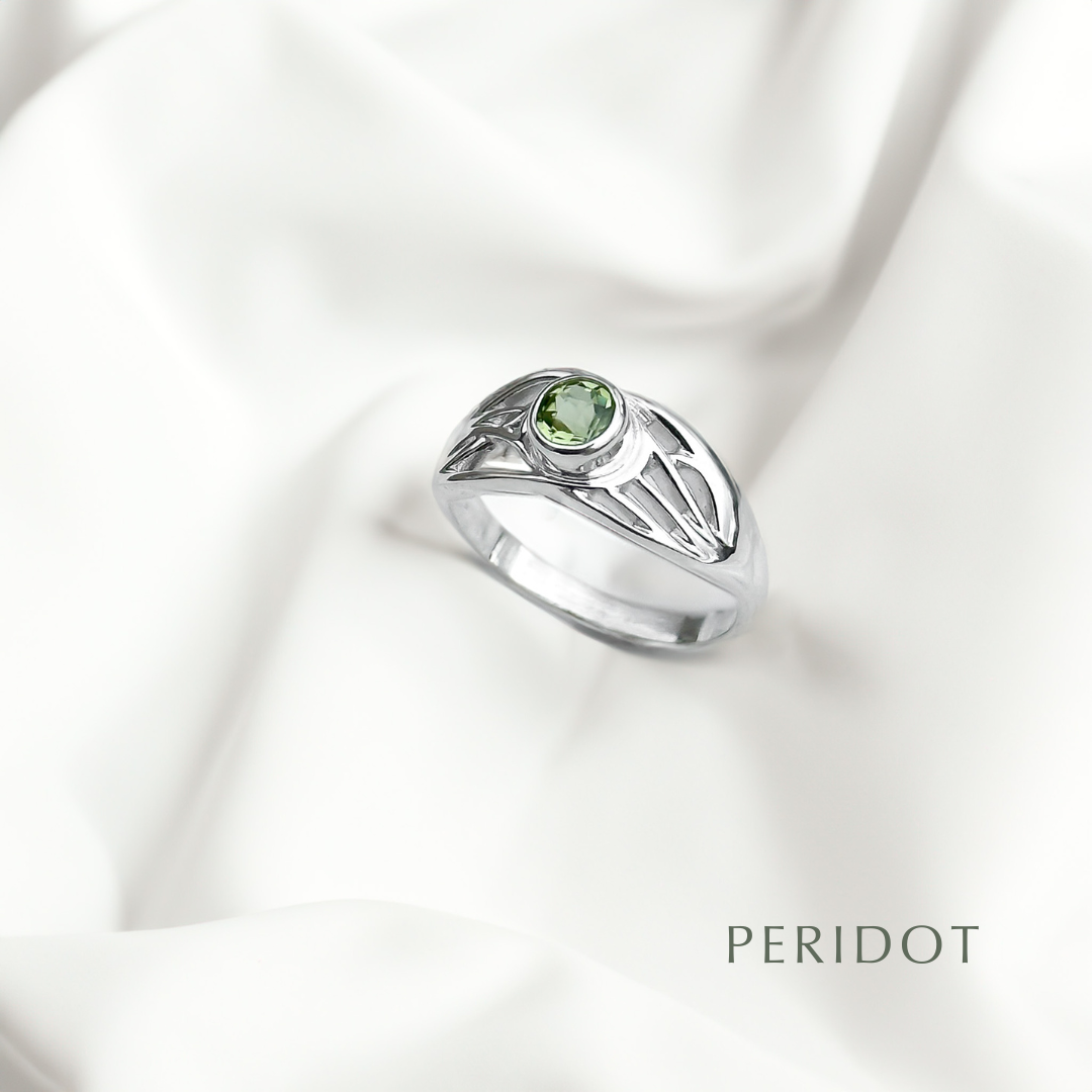 Silver and Gemstone Celtic Roots Ring - choose your stone