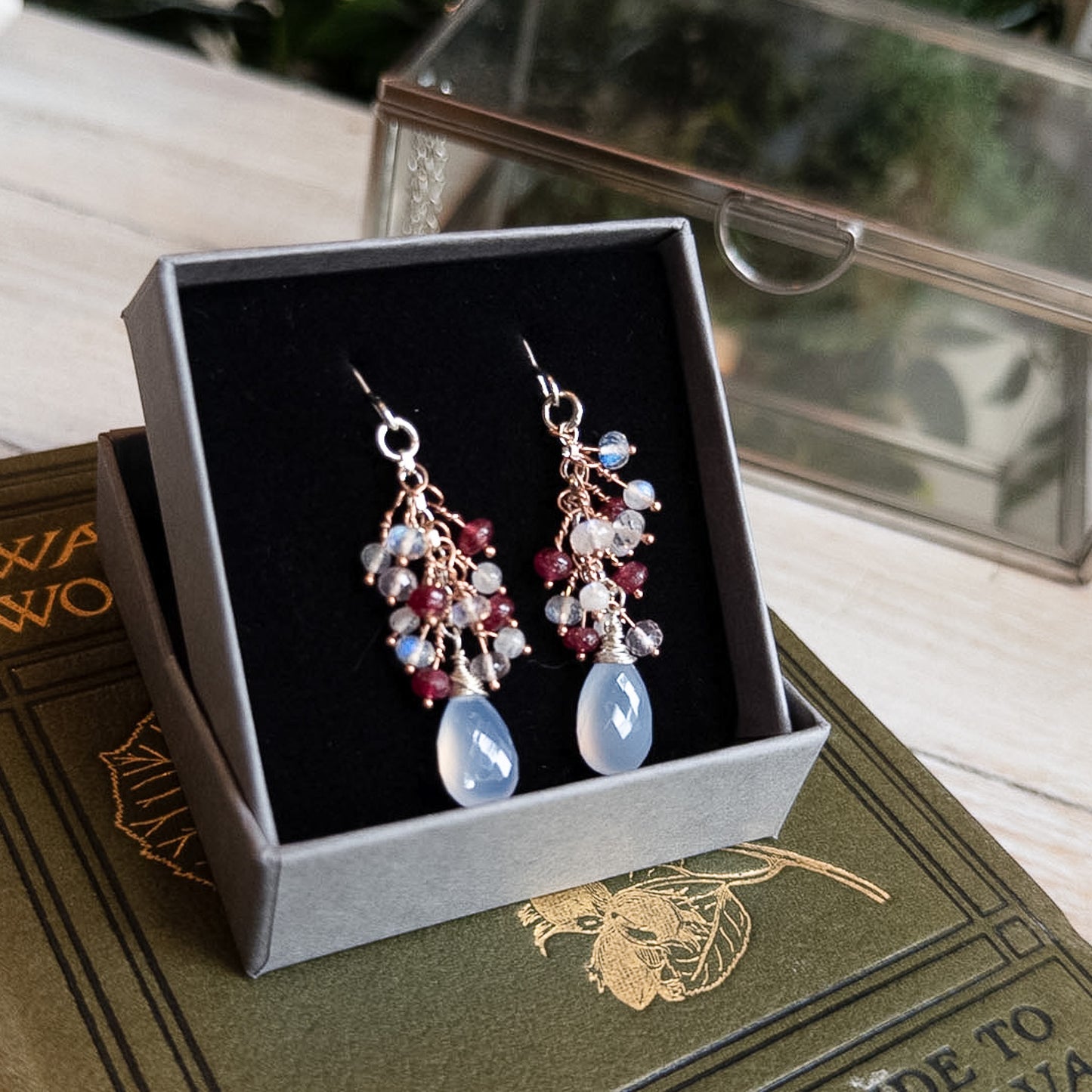 One of a Kind Gemstone Dangle Earrings - End of Line
