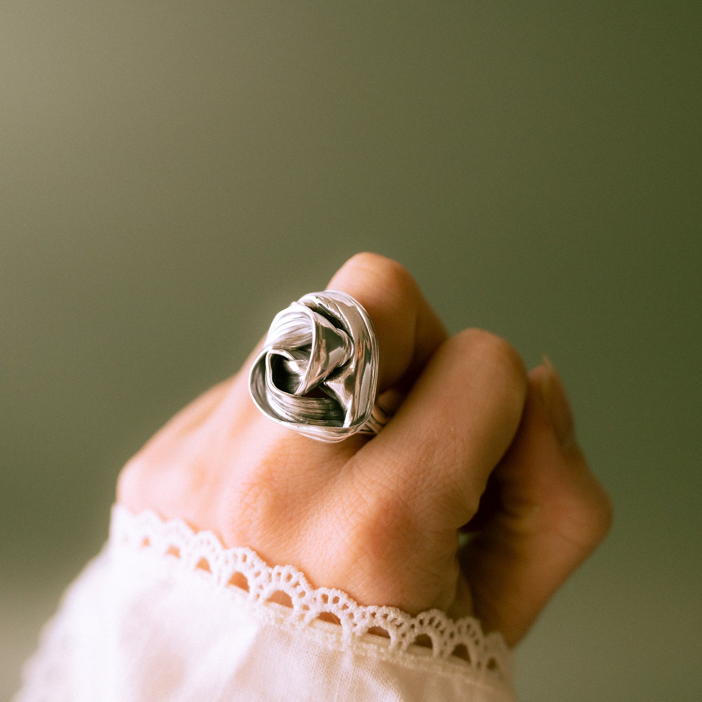 One of a kind Drift Sterling Silver Ring - Size R