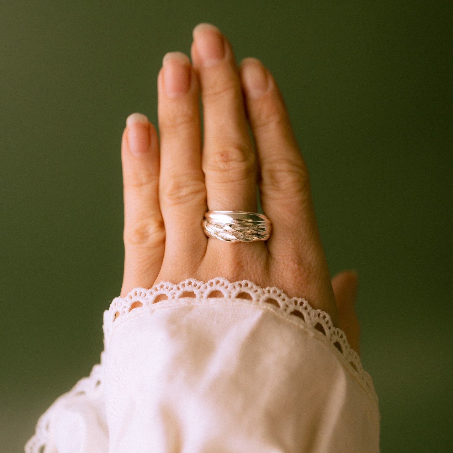One of a kind Drift Sterling Silver Ring - Size P