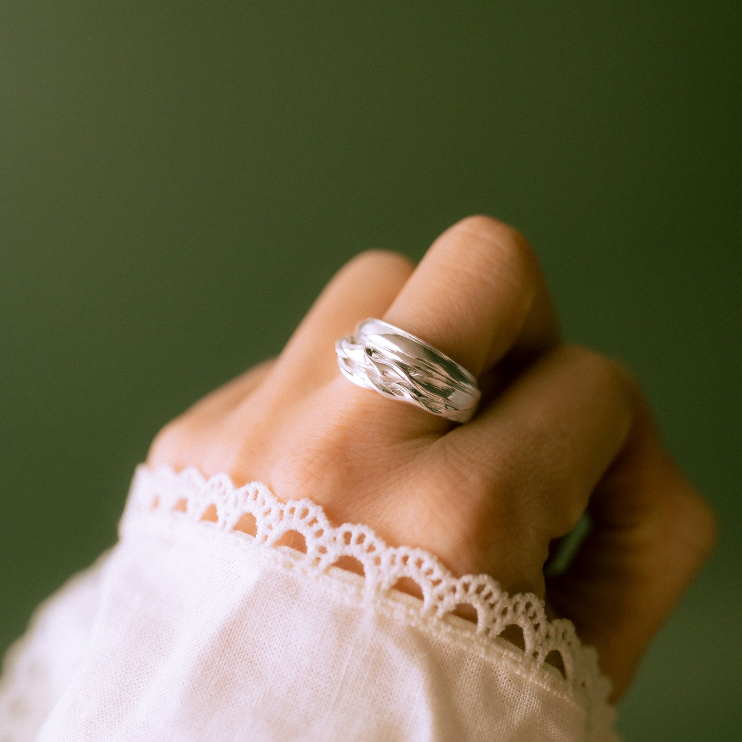 One of a kind Drift Sterling Silver Ring - Size P