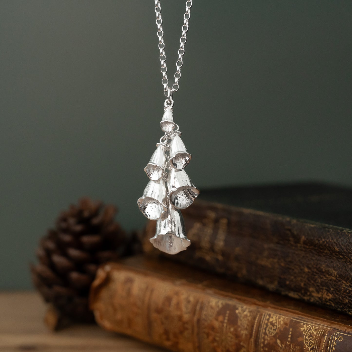 Sterling Silver Foxglove Cascade Necklace