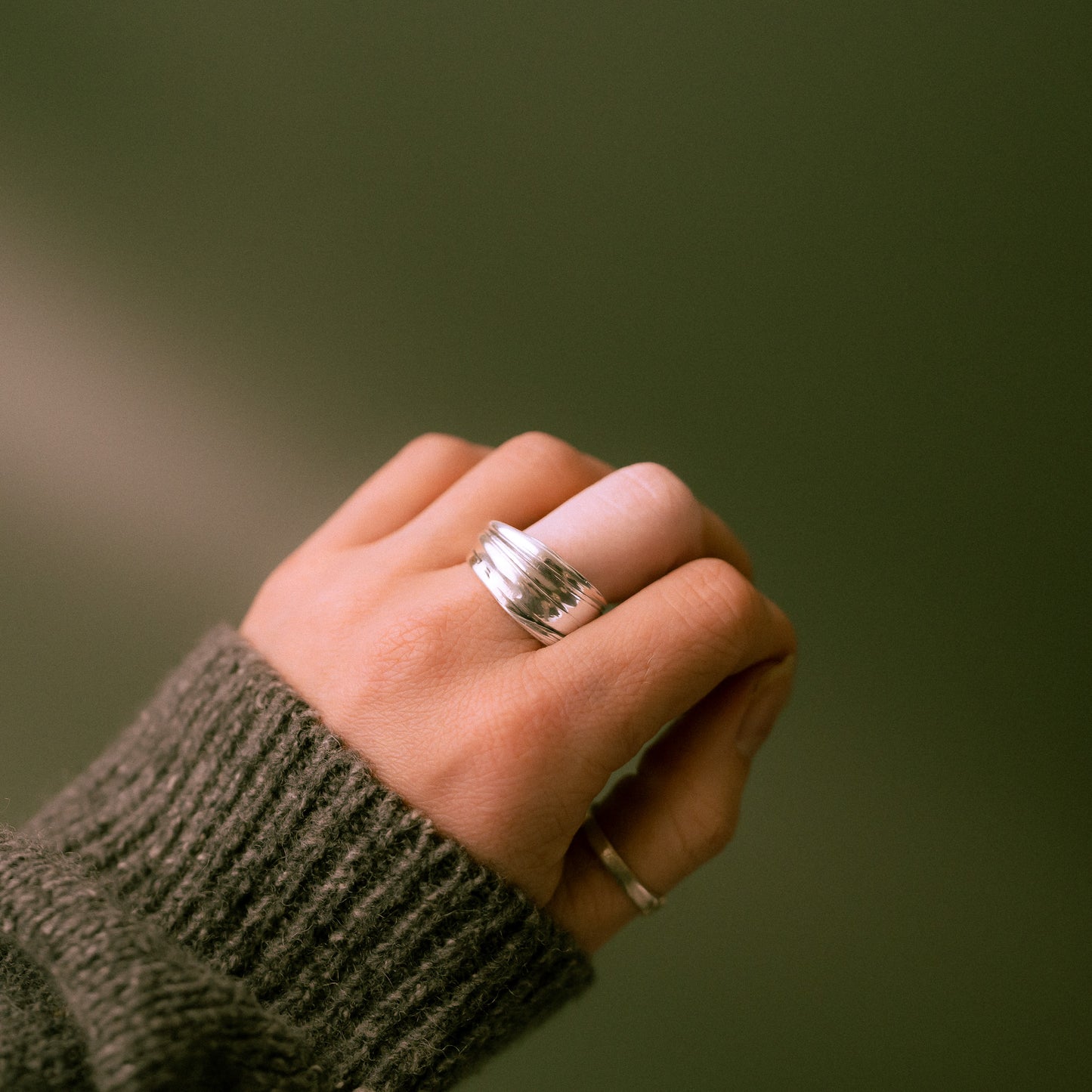One of a kind Drift Sterling Silver Ring - Size T