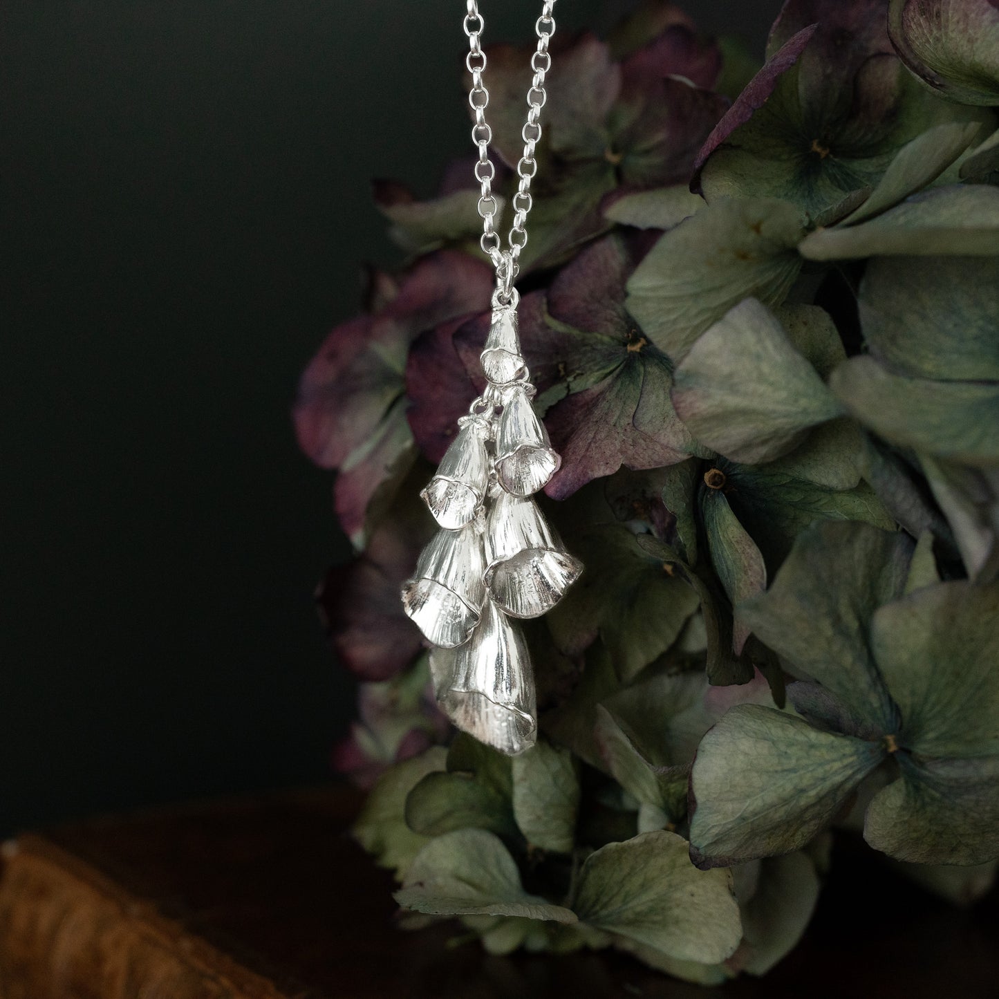 Sterling Silver Foxglove Cascade Necklace