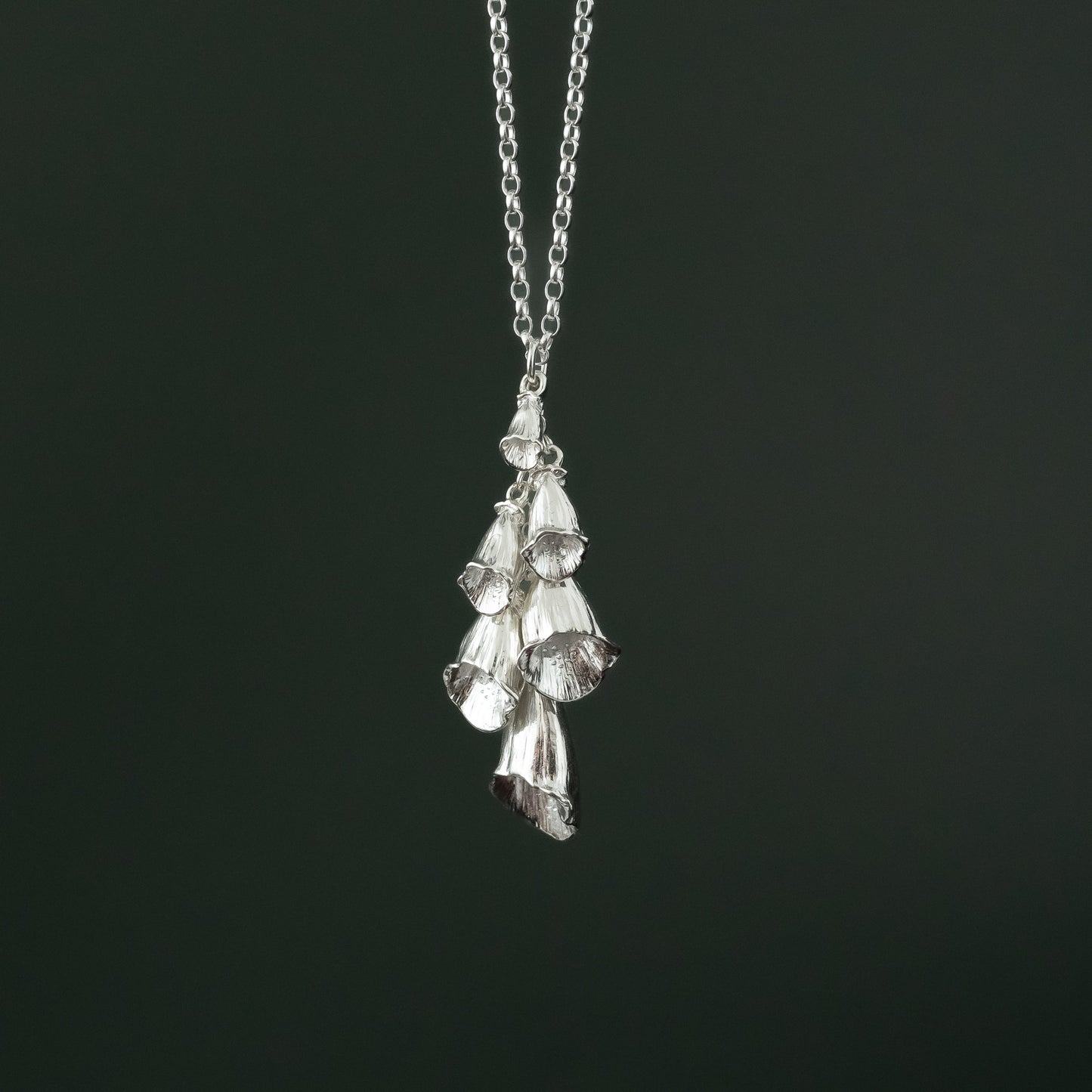 Sterling Silver Foxglove Cascade Necklace