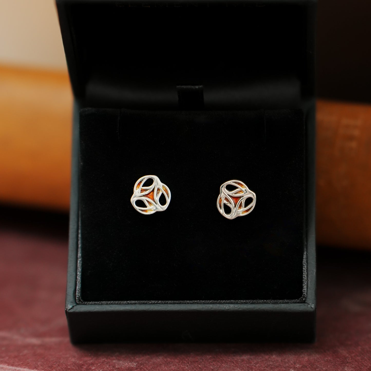 Ember - Archibald Knox Ulican Enamel Stud Earrings