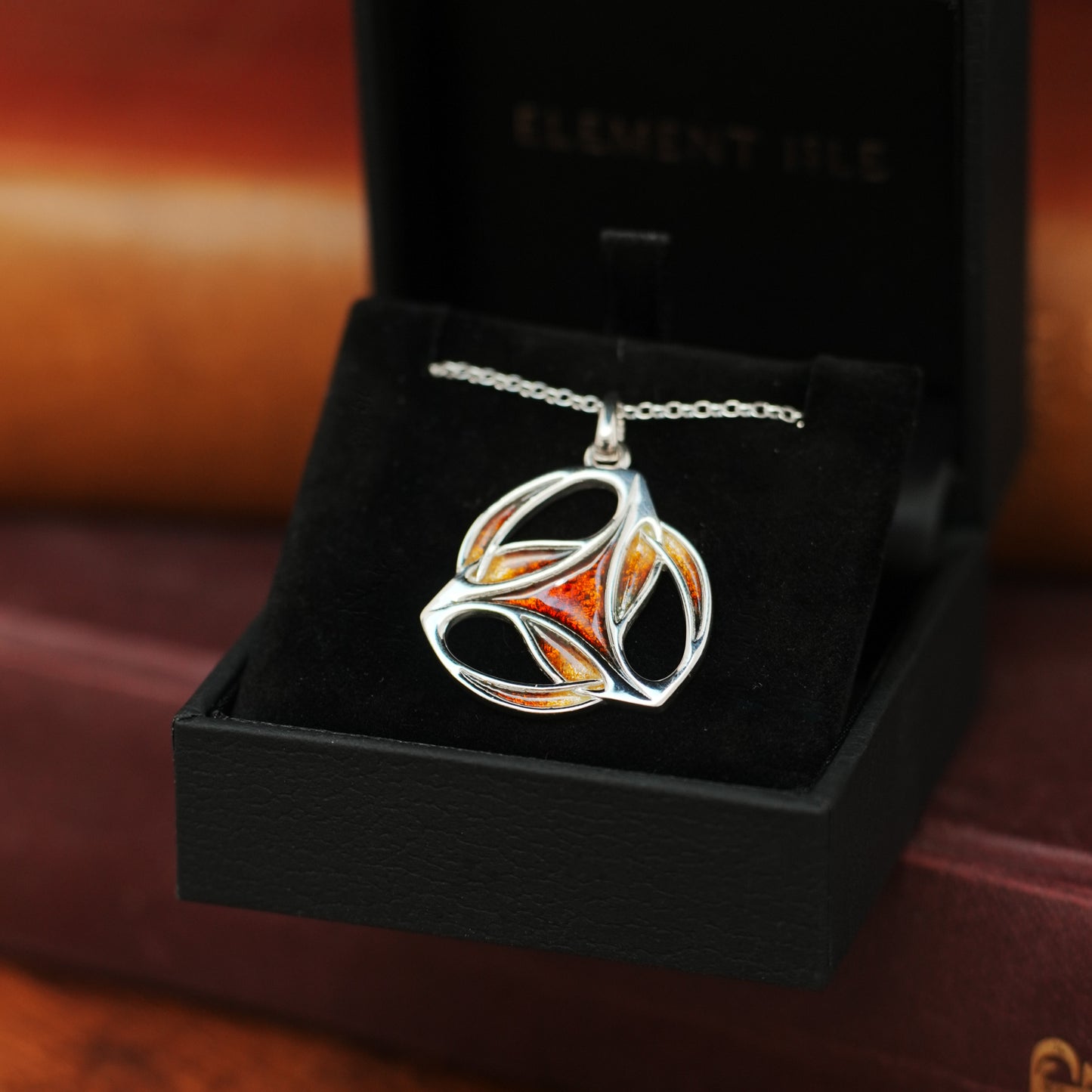 Ember - Archibald Knox Ulican Large Enamel Pendant Necklace