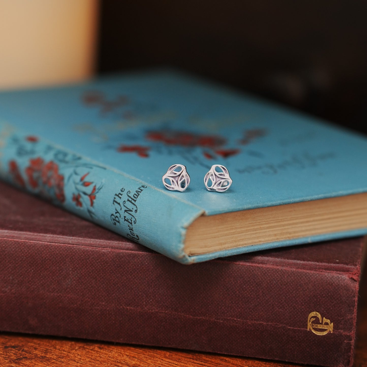Heather - Archibald Knox Ulican Enamel Stud Earrings