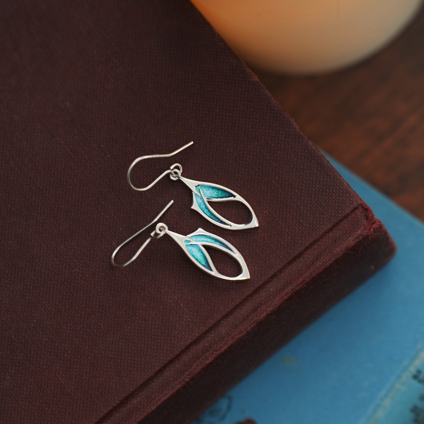Tide - Archibald Knox Ulican Thorn Enamel Earrings