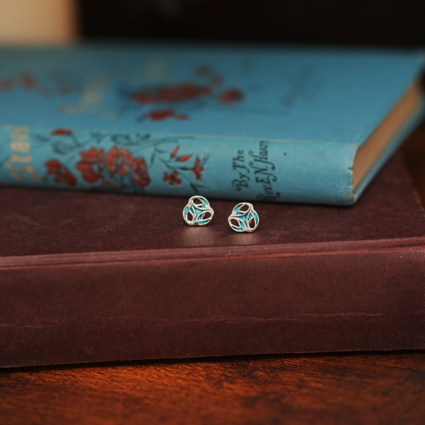 Tide - Archibald Knox Ulican Enamel Stud Earrings
