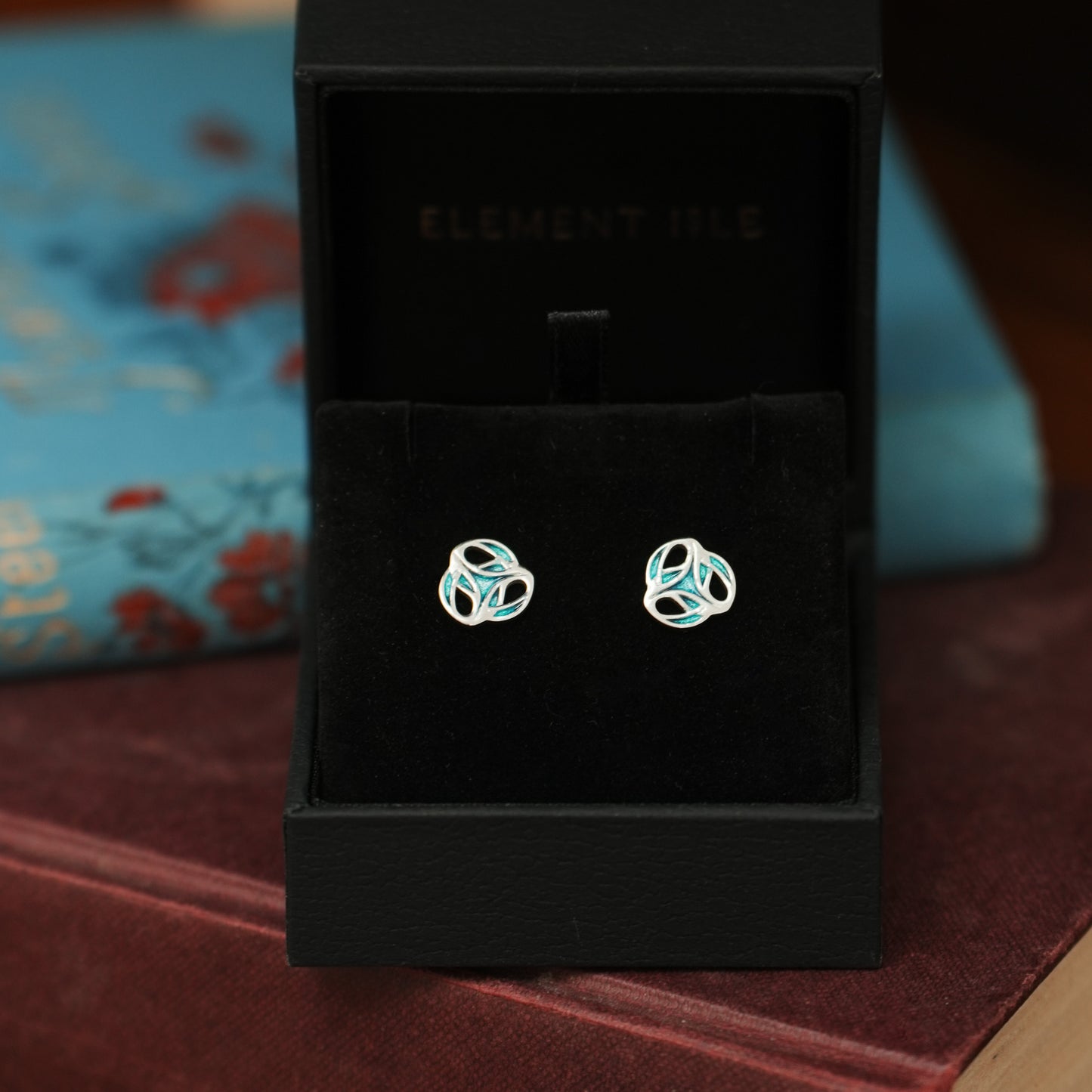 Tide - Archibald Knox Ulican Enamel Stud Earrings