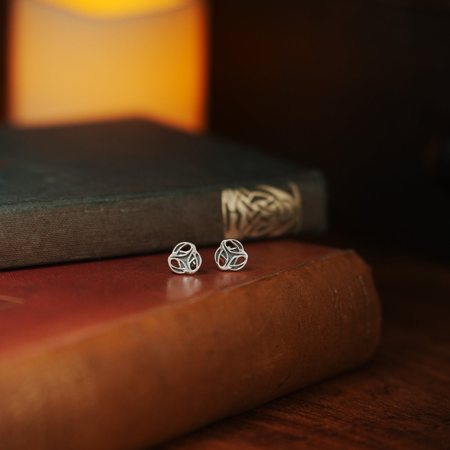 Archibald Knox Ulican Silver 'Triskel' Stud Earrings