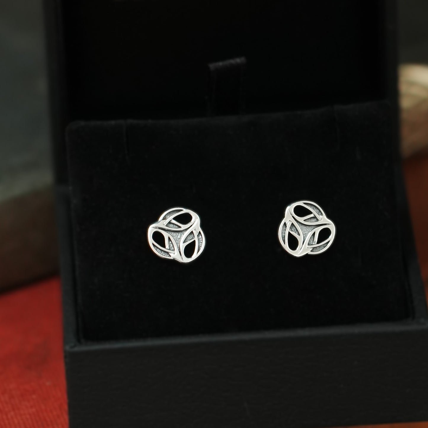 Archibald Knox Ulican Silver 'Triskel' Stud Earrings