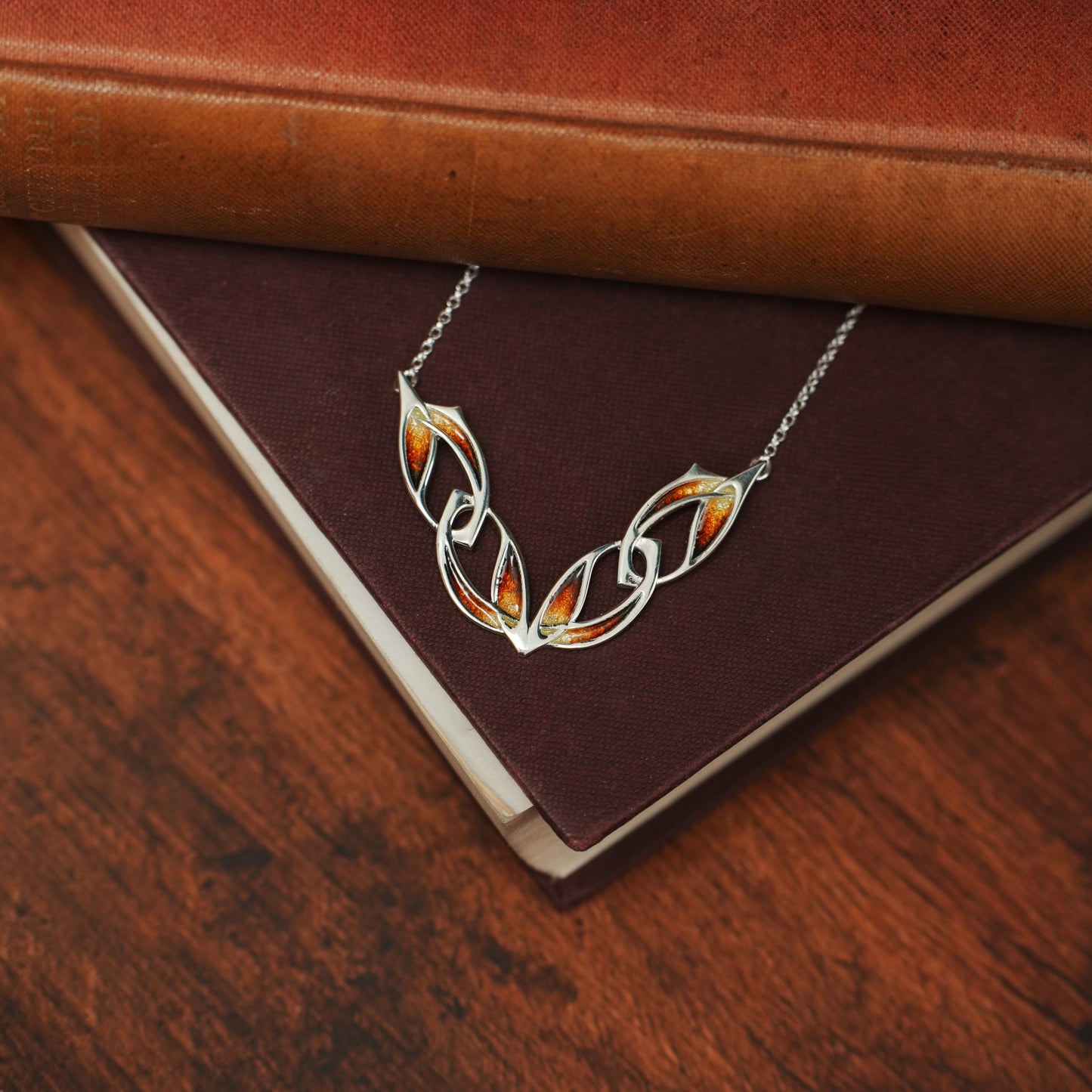 Ember - Archibald Knox Ulican Enamel Necklace