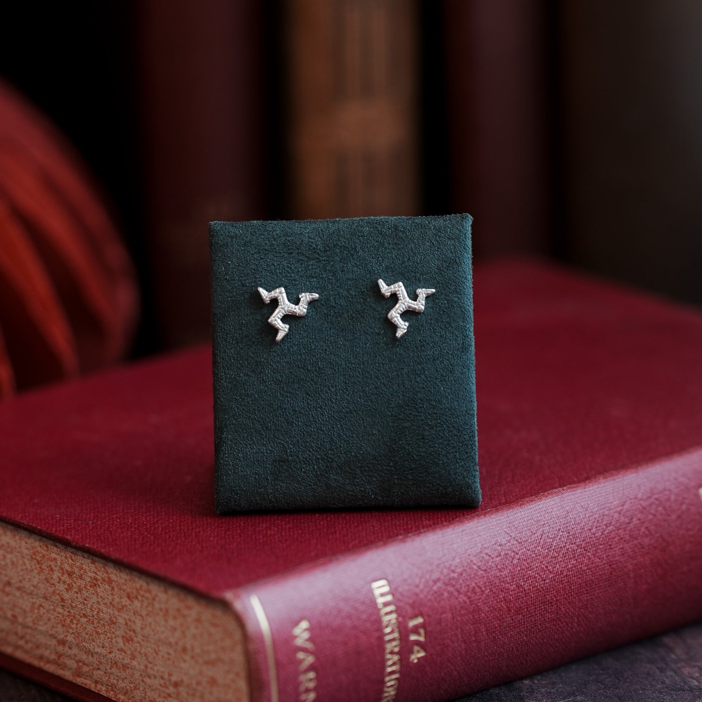 Three Legs of Man Sterling Silver Stud Earrings