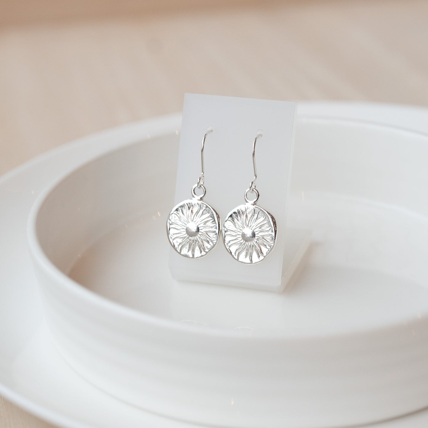 Fire Element - Sun Coin Talisman Earrings