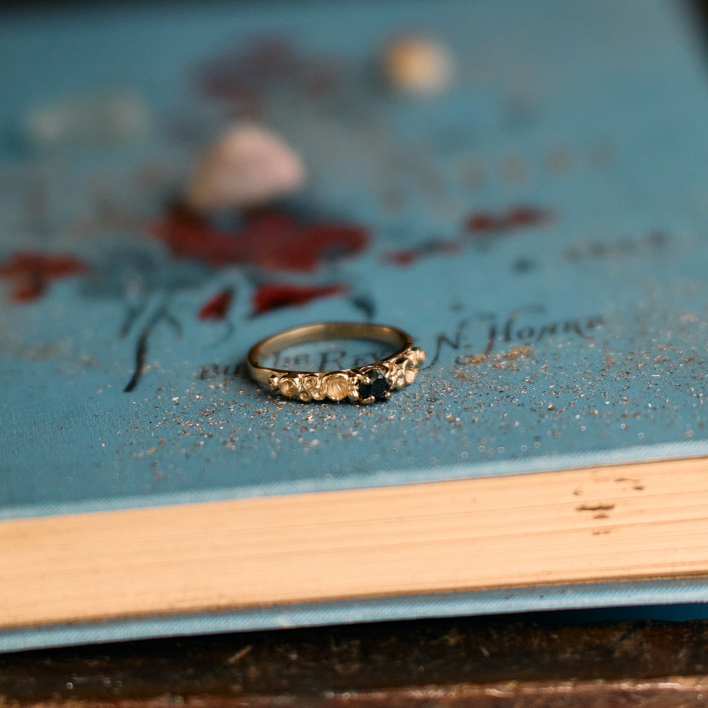 Black Diamond Gold Barnacle Ring