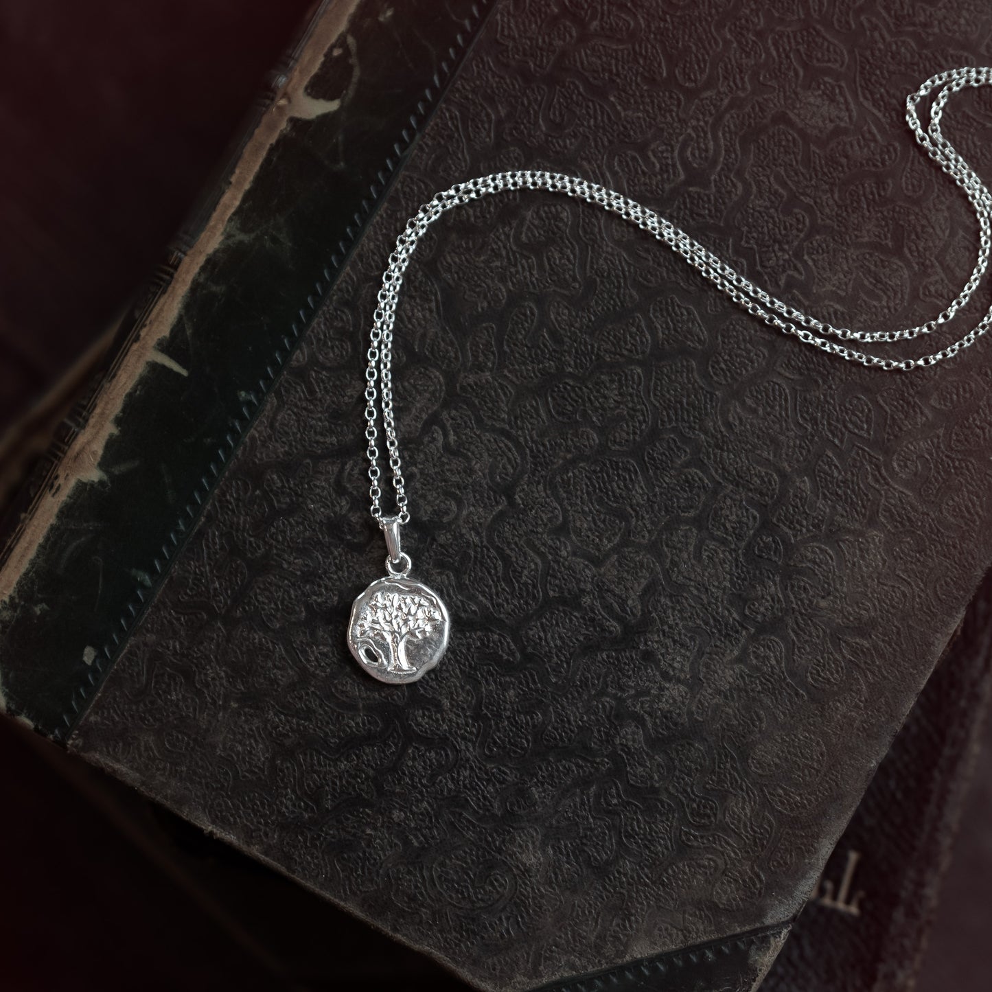 Earth Element - Celtic Tree Coin Talisman Necklace