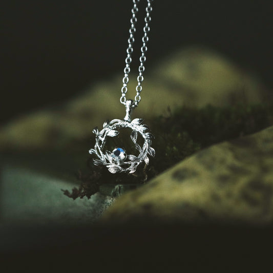Rainbow Moonstone Gaia Pendant Necklace