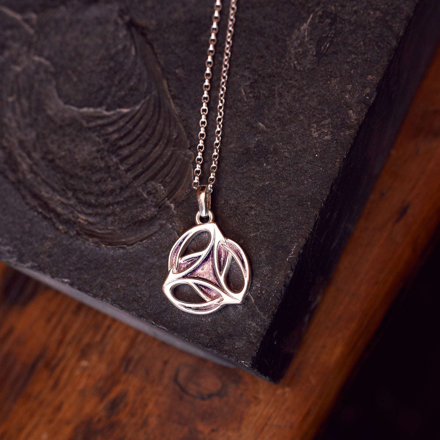 Heather - Archibald Knox Ulican Small Enamel Pendant Necklace
