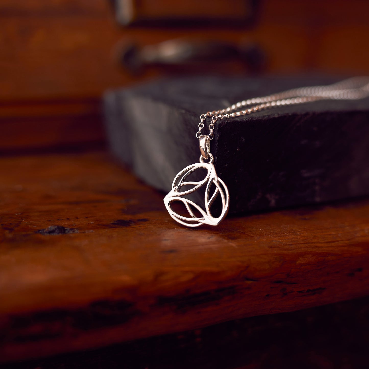 Archibald Knox Small Ulican 'Triskel' Pendant Necklace