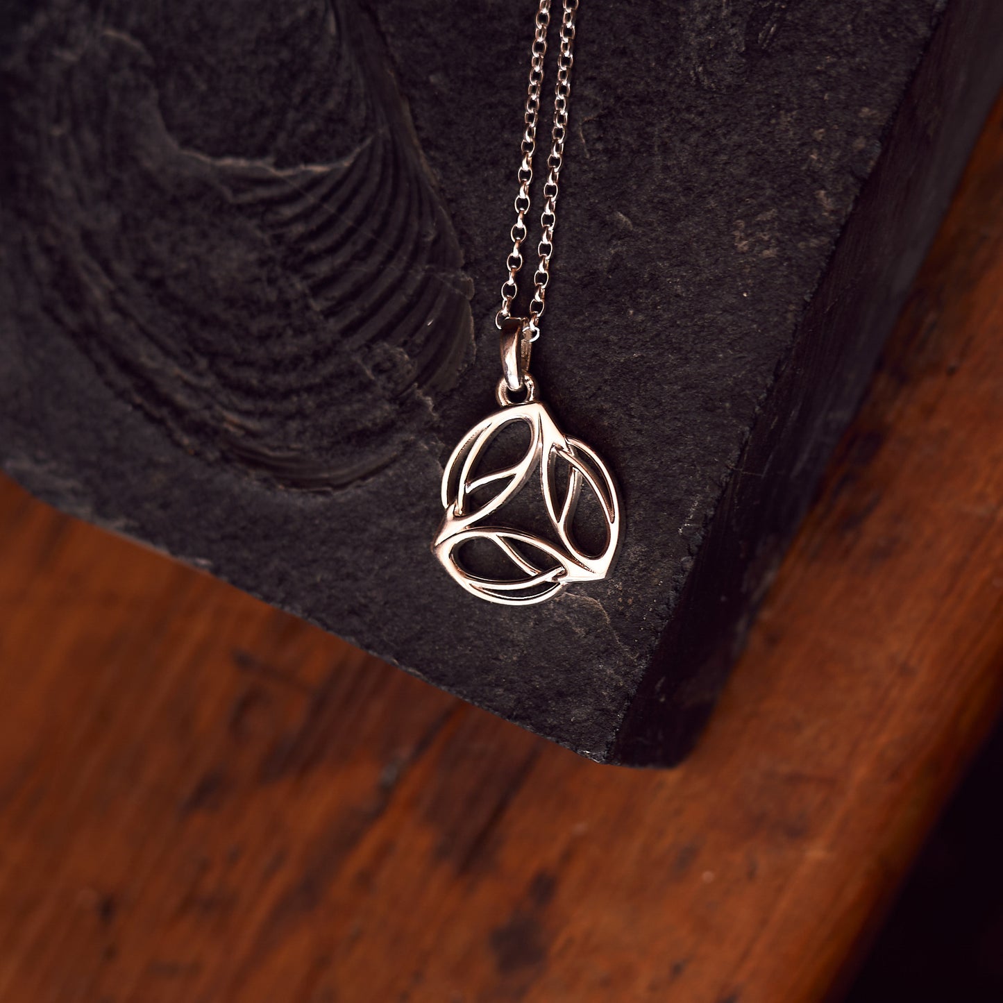 Archibald Knox Small Ulican 'Triskel' Pendant Necklace