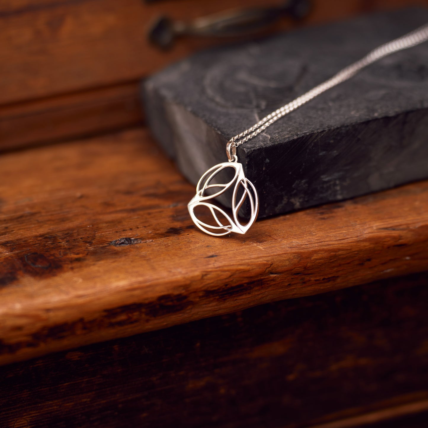 Archibald Knox Large Ulican Silver 'Triskel' Pendant