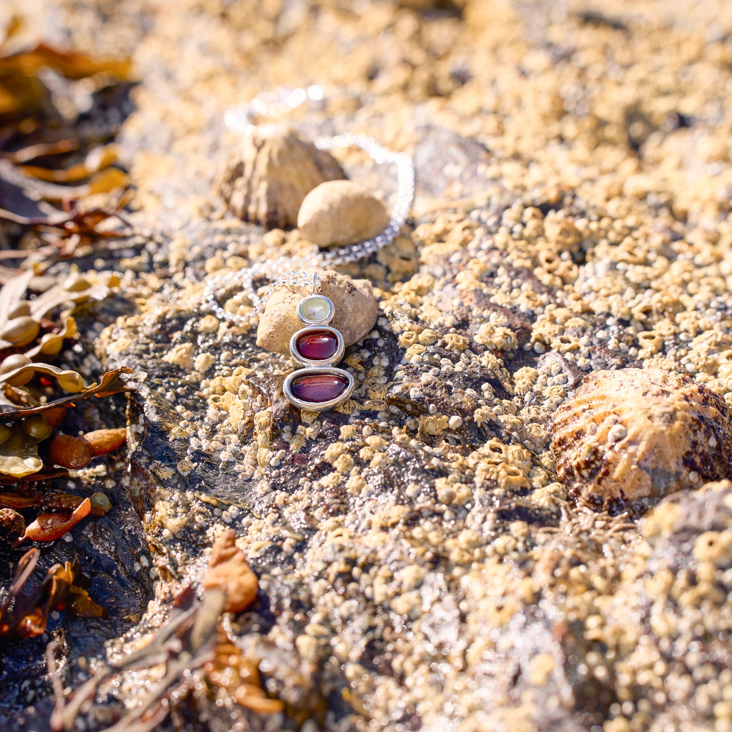 Sterling Silver Balance Pebble Necklace - Fenella