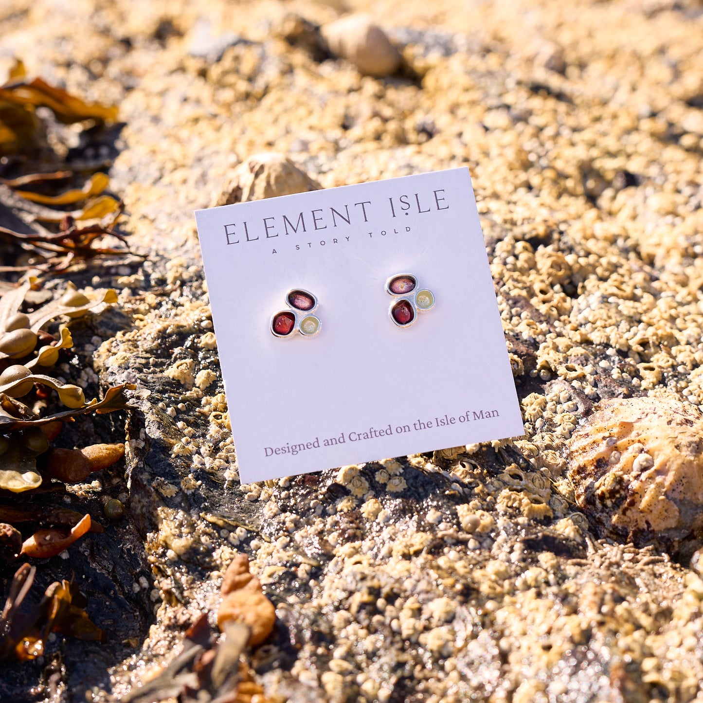 Sterling Silver Pebble Stud Earrings - Fenella
