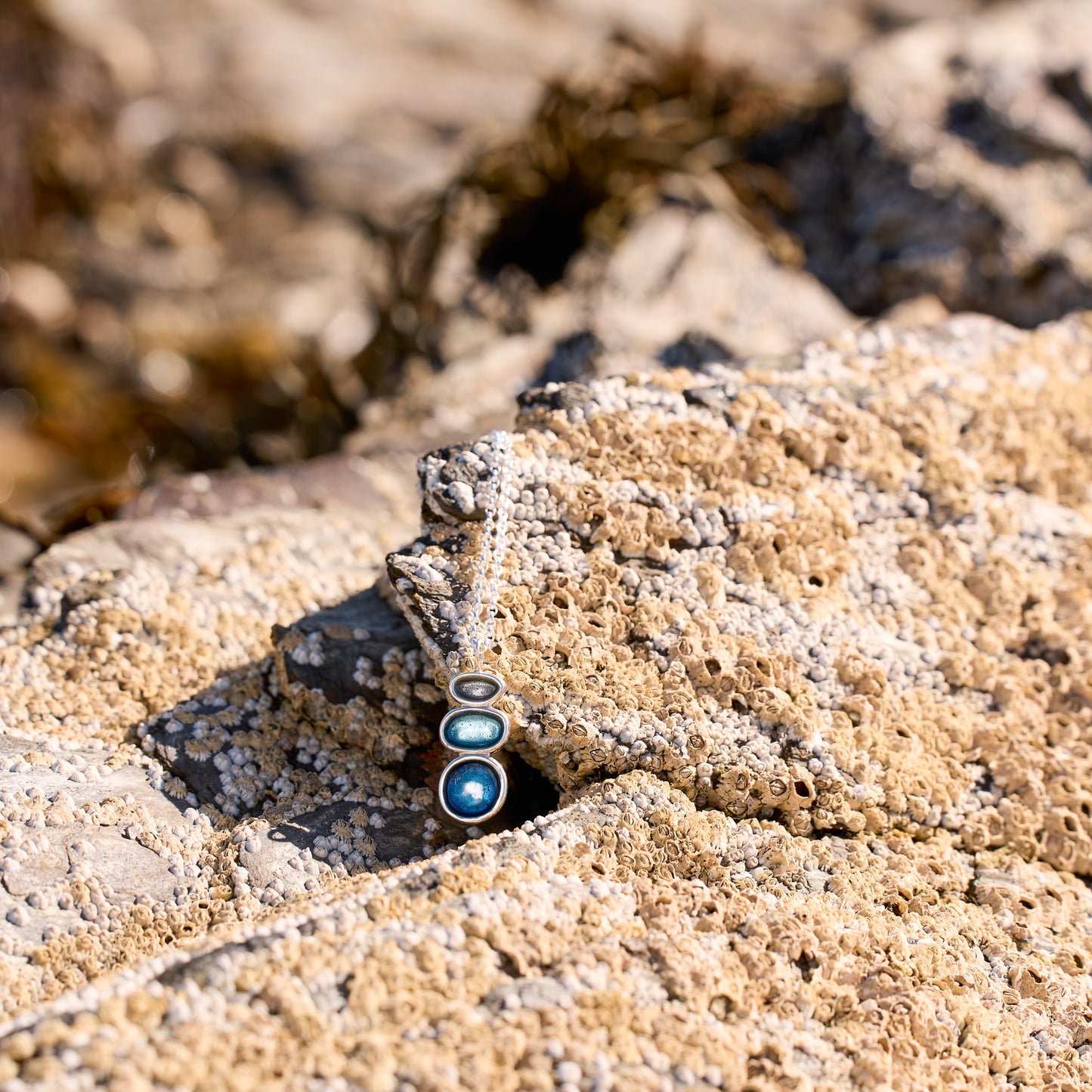 Sterling Silver Balance Pebble Necklace - Niarbyl