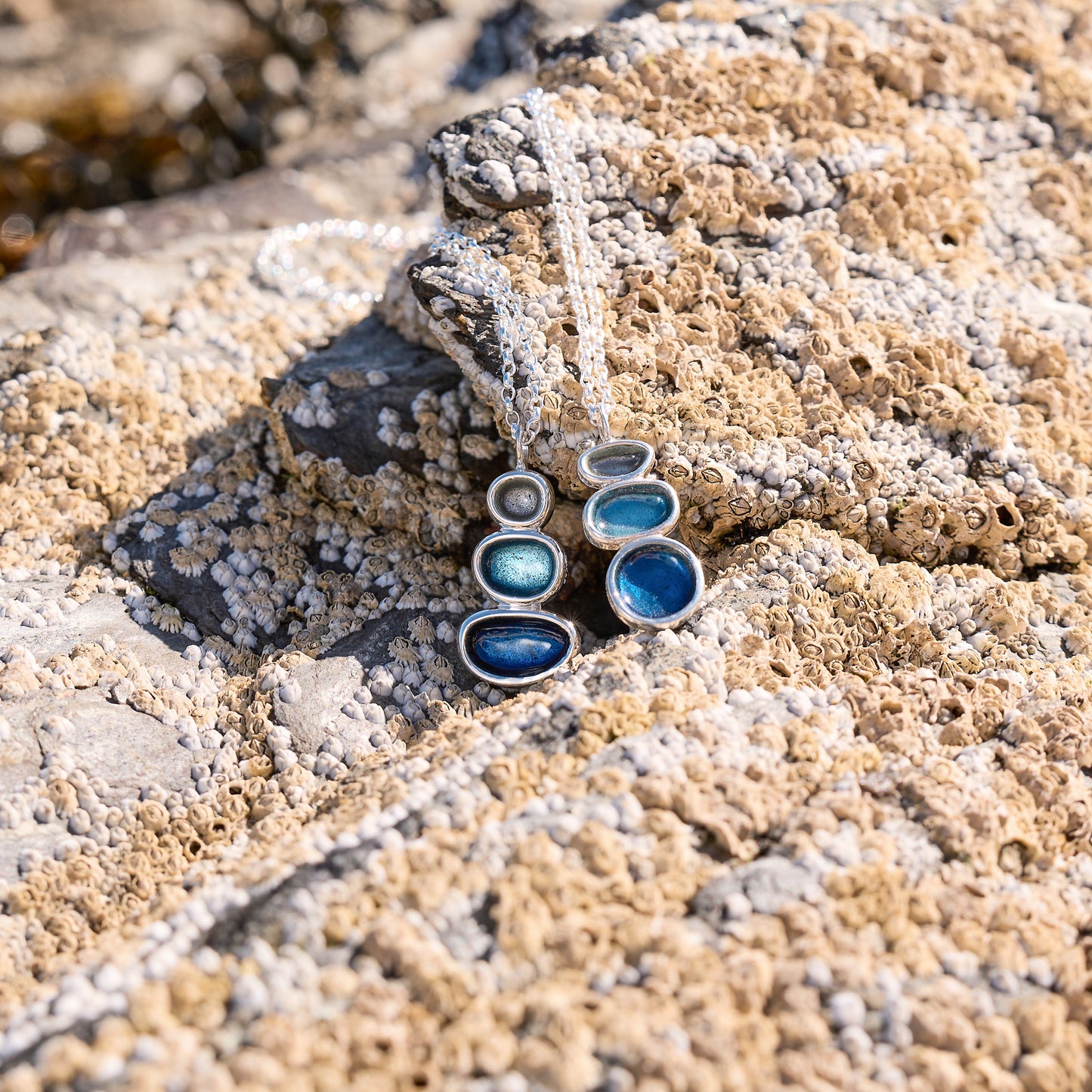 Sterling Silver Balance Pebble Necklace - Niarbyl