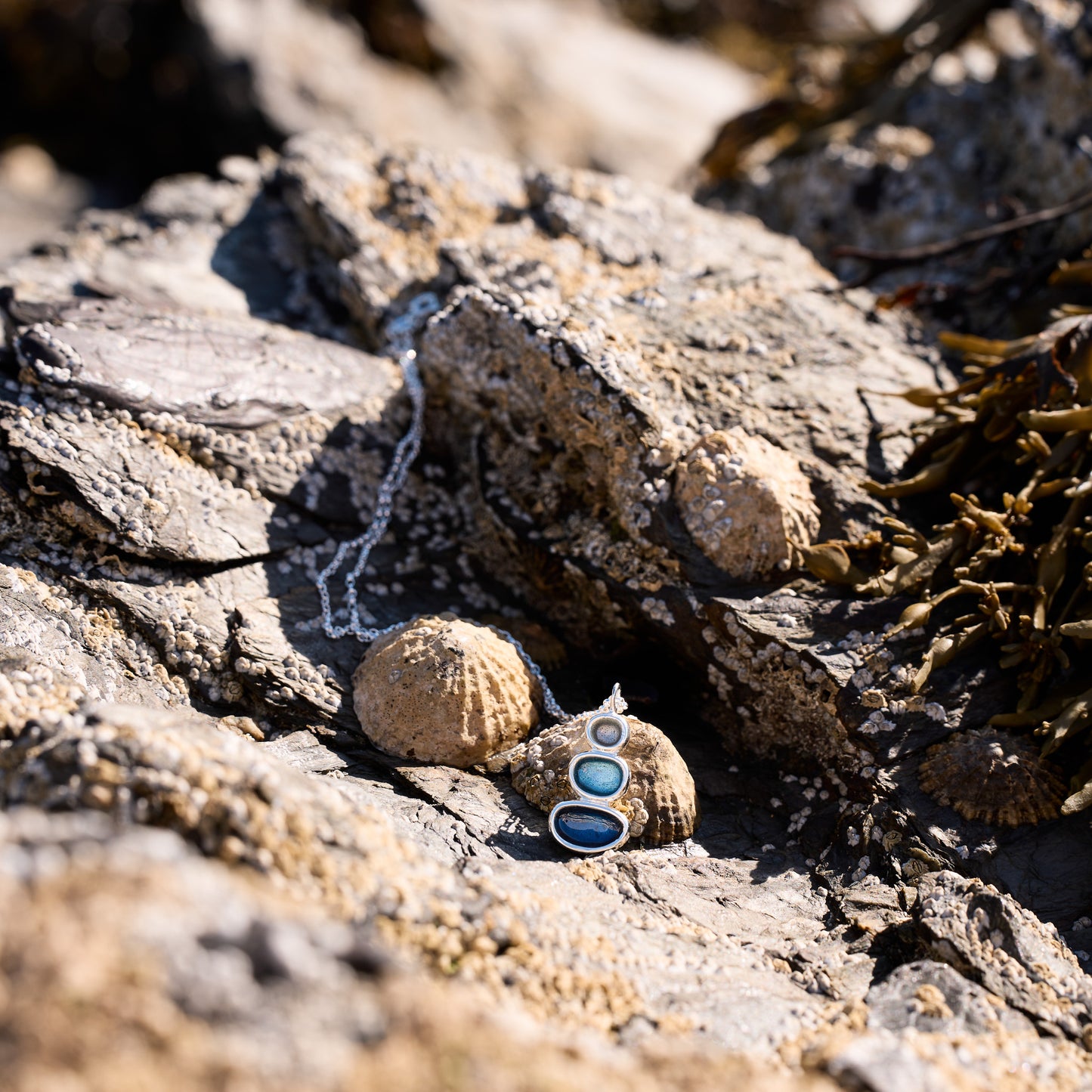 Sterling Silver Balance Pebble Necklace - Niarbyl