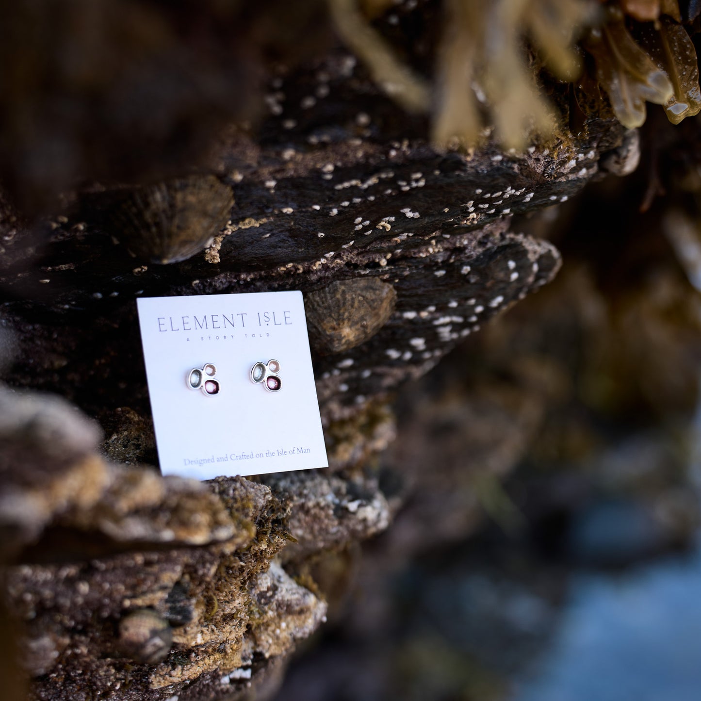 Sterling Silver Pebble Stud Earrings - Laxey