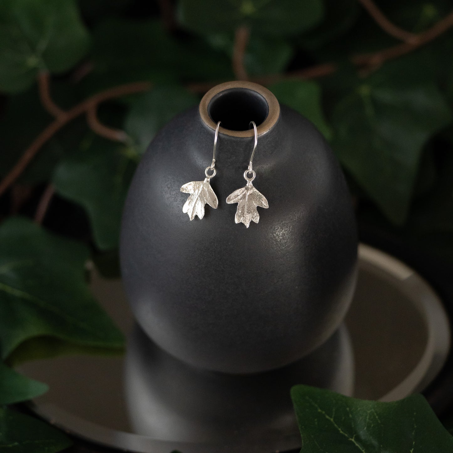 Hawthorn Leaf Earrings