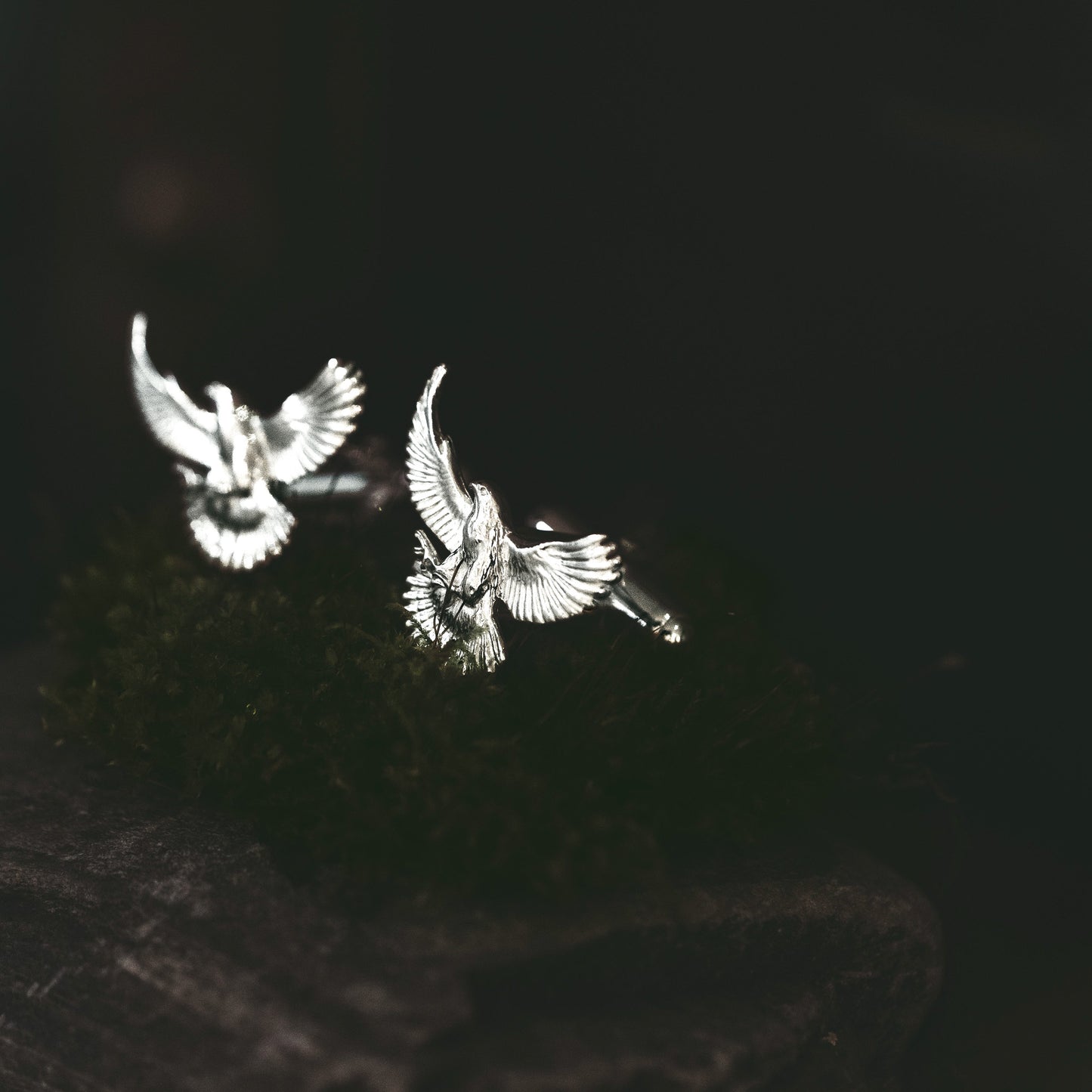 Sterling Silver Peregrine Falcon Cufflinks