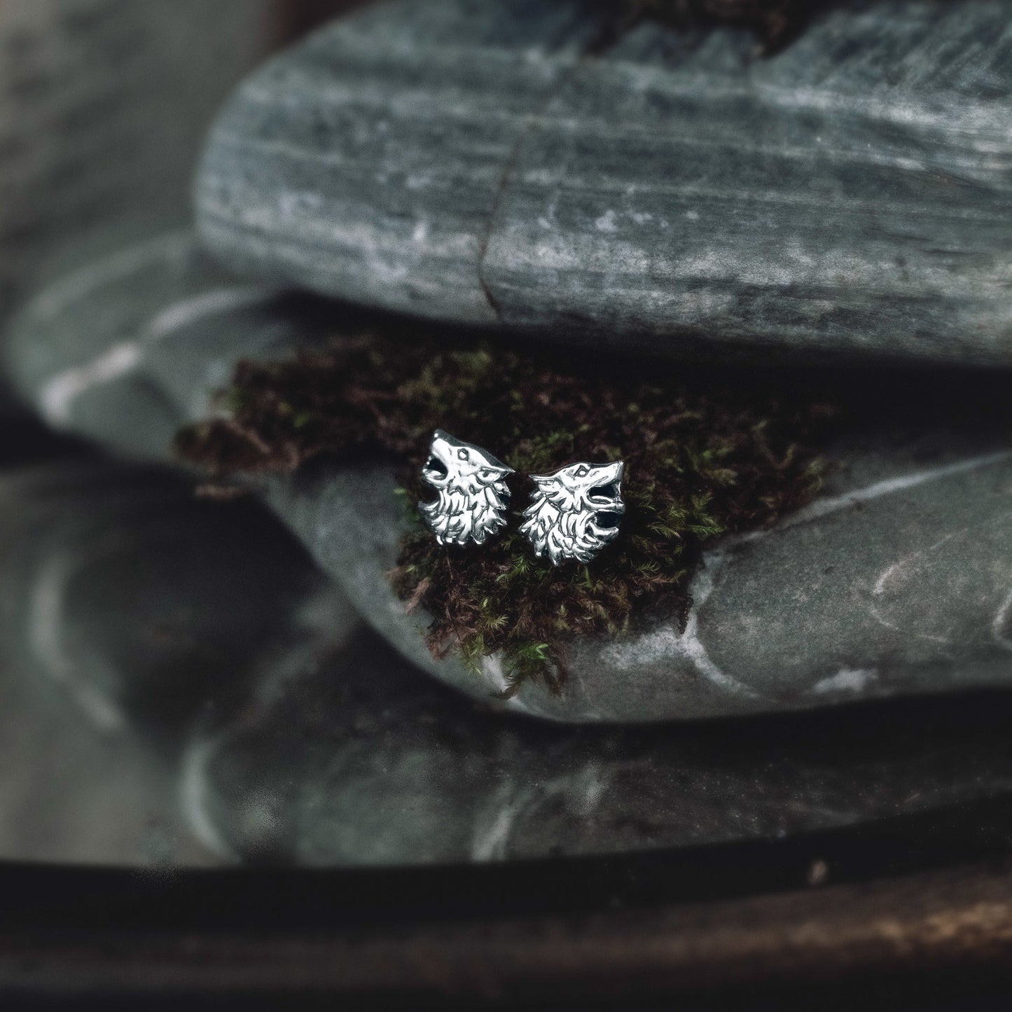 Moddey Dhoo Silver Stud Earrings