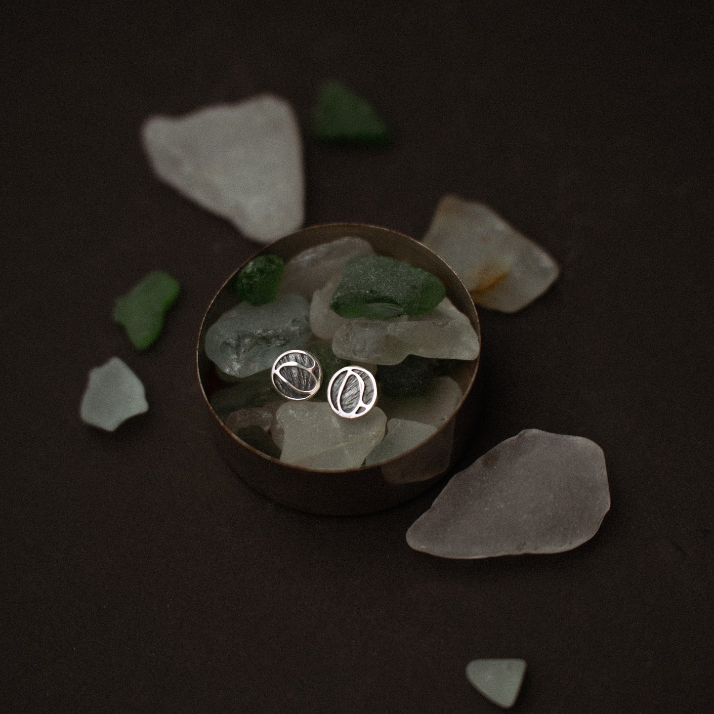 Sterling Silver Aurora Stud Earrings