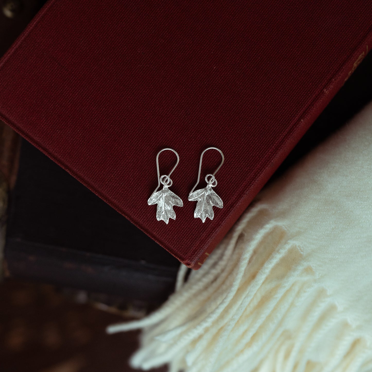 Hawthorn Leaf Earrings