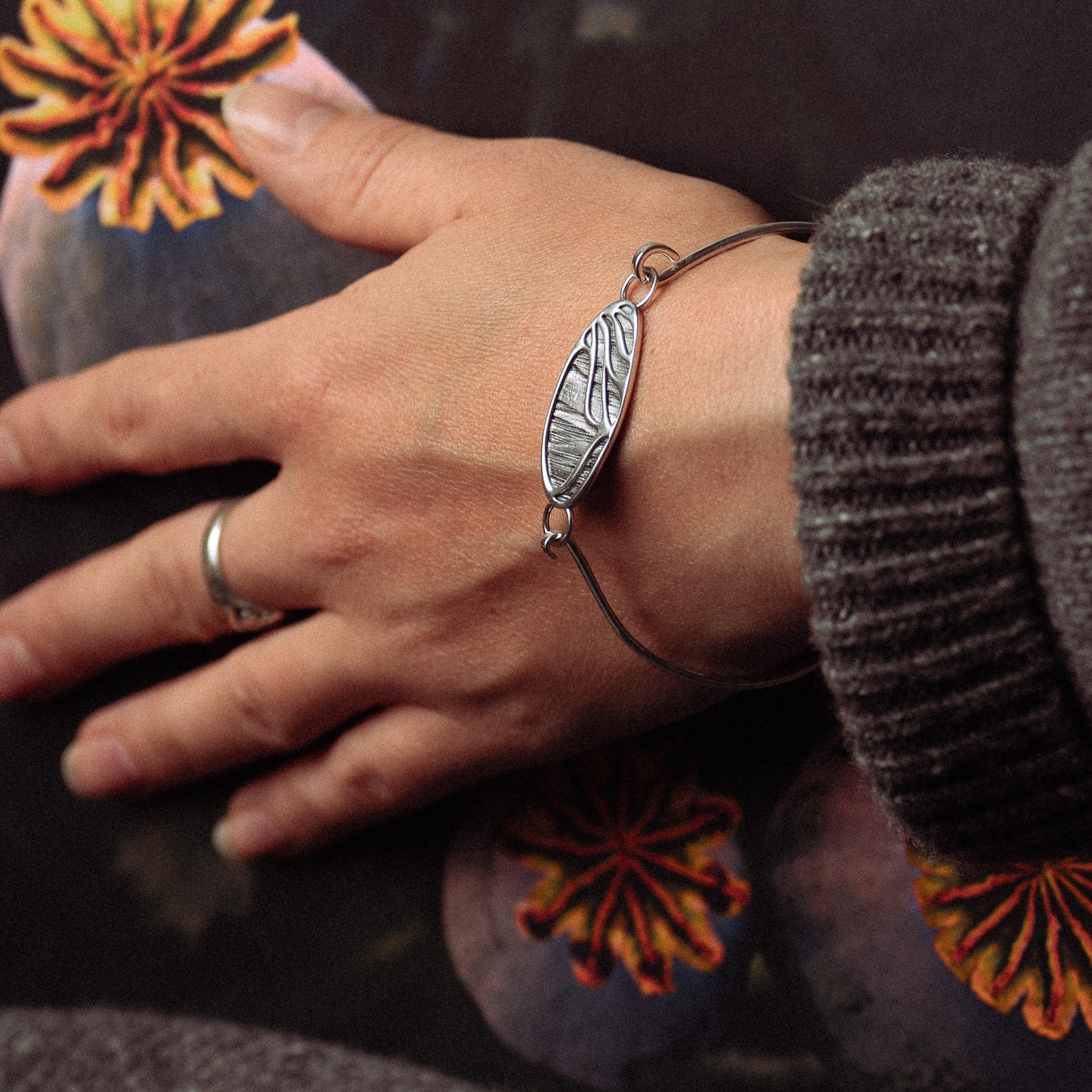 Sterling Silver Aurora Bangle