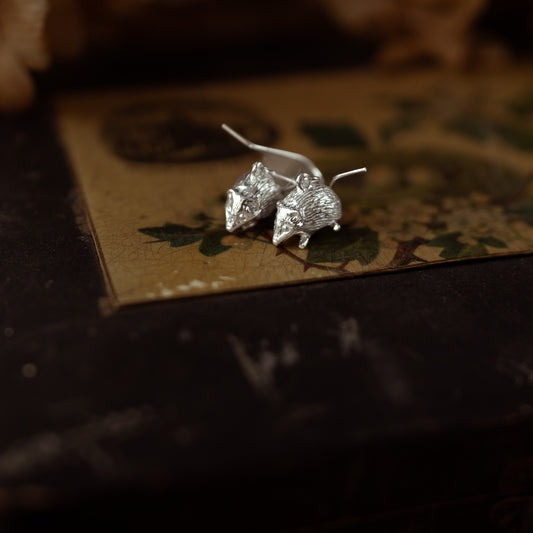 Hedgehog Silver Dangle Earrings