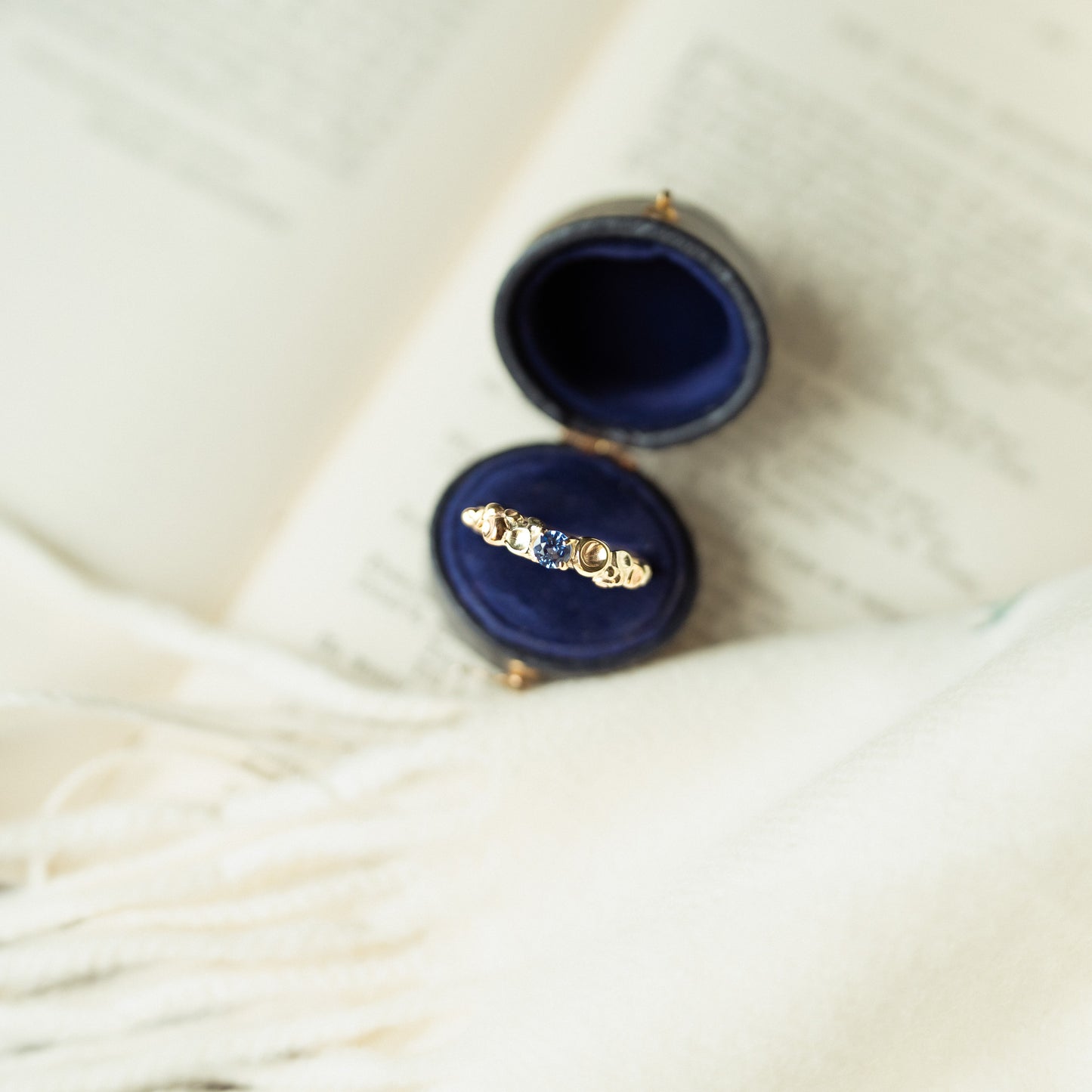 Sapphire Gold Barnacle Ring