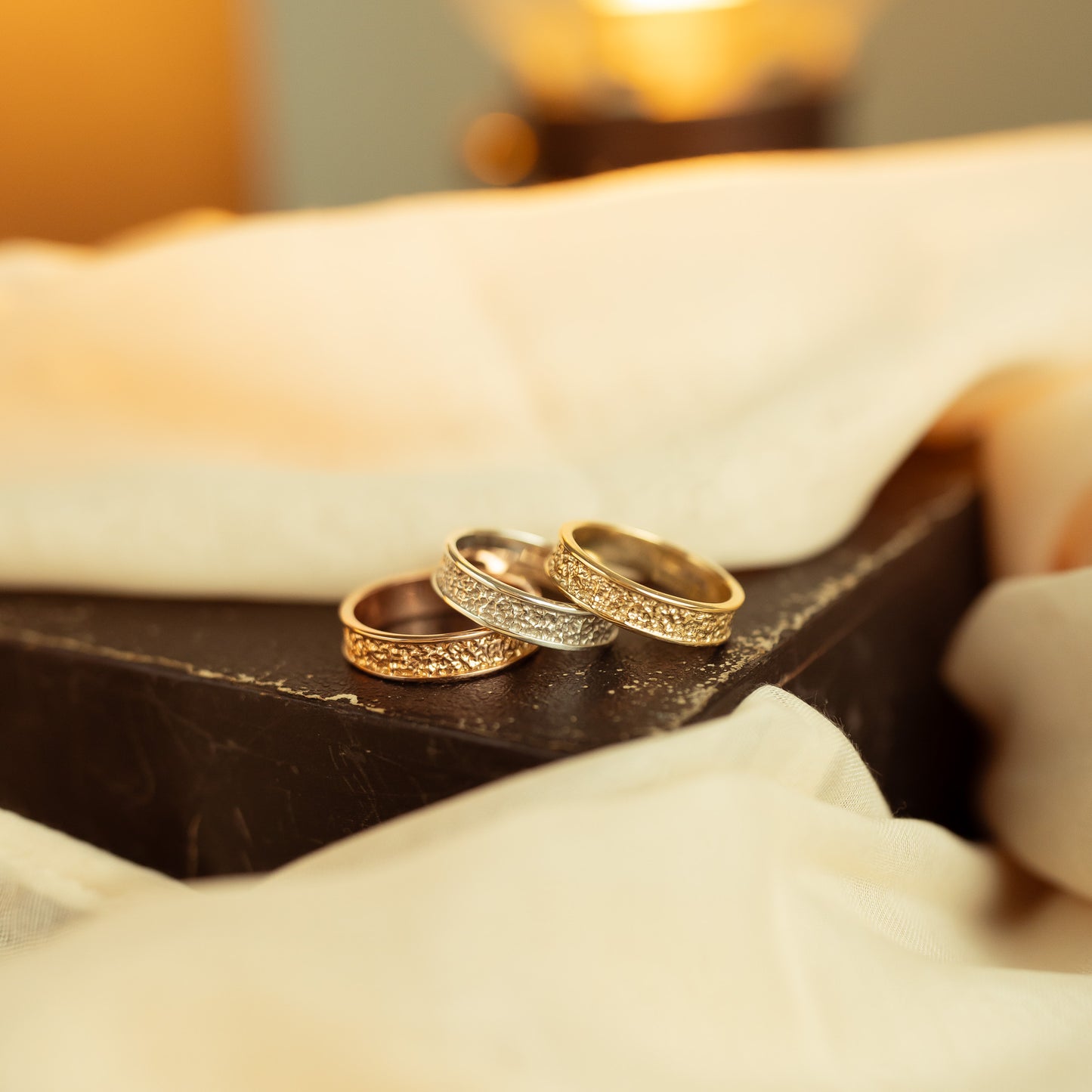 Gold Stardust Ring - Yellow, Rose or White Gold