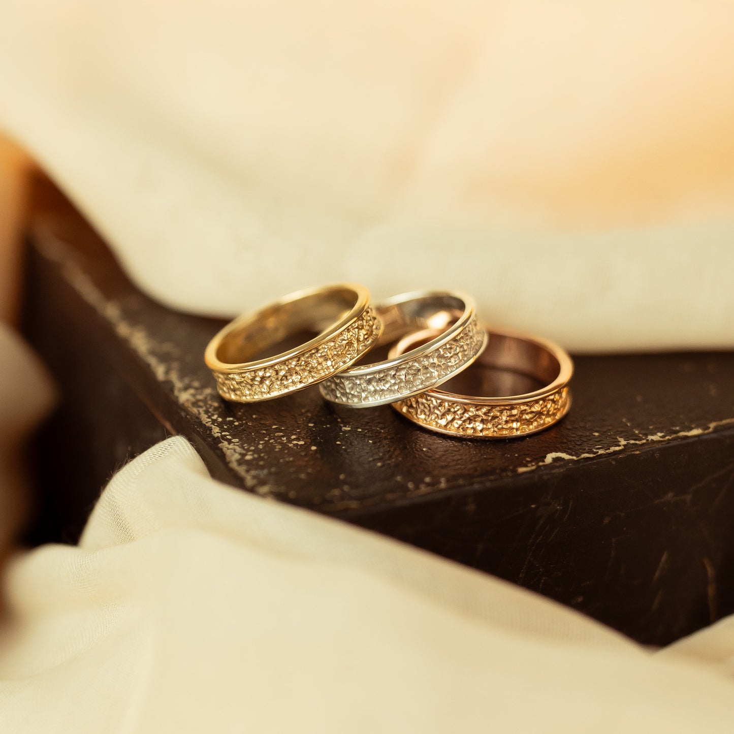 Gold Stardust Ring - Yellow, Rose or White Gold
