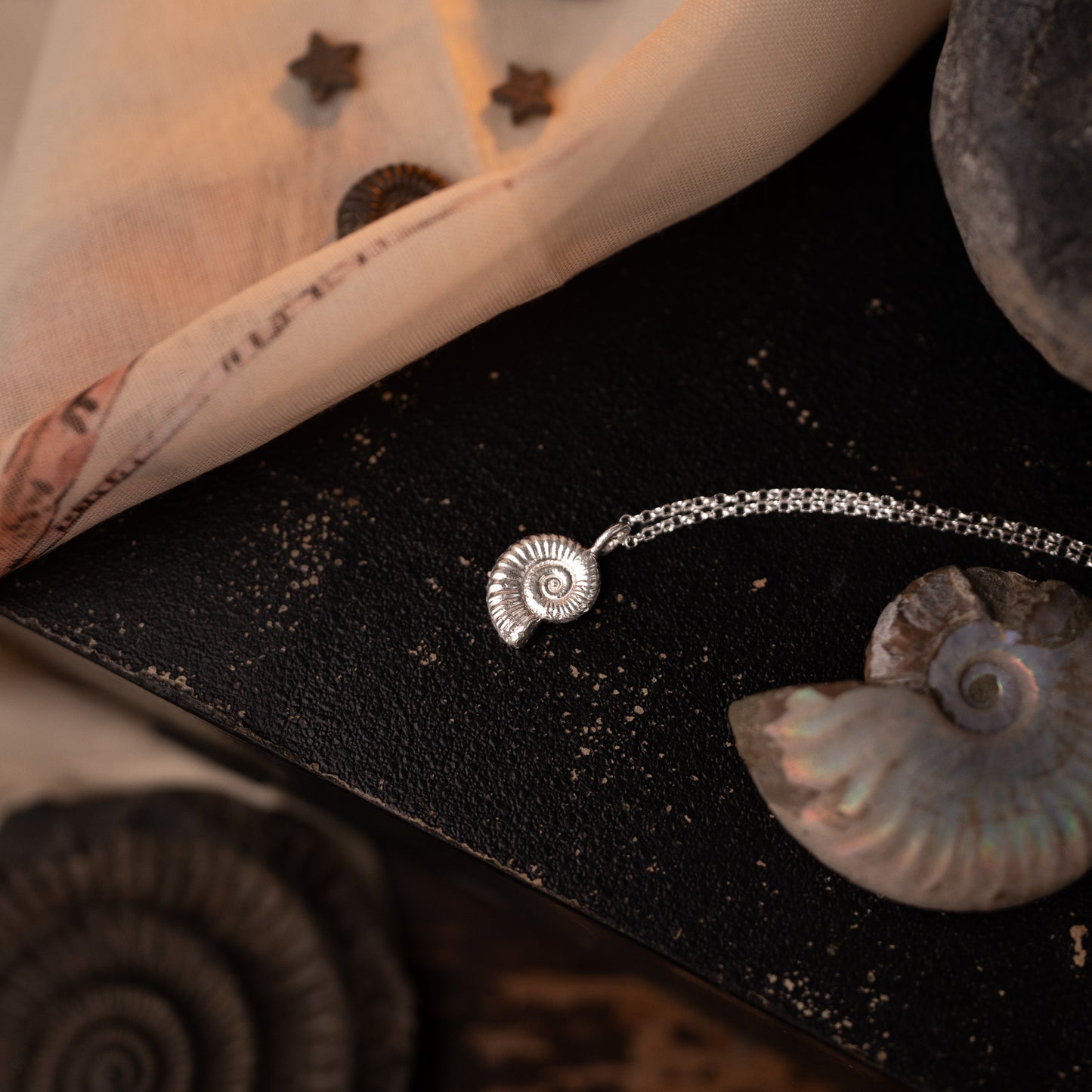 Sterling Silver Ammonite Necklace