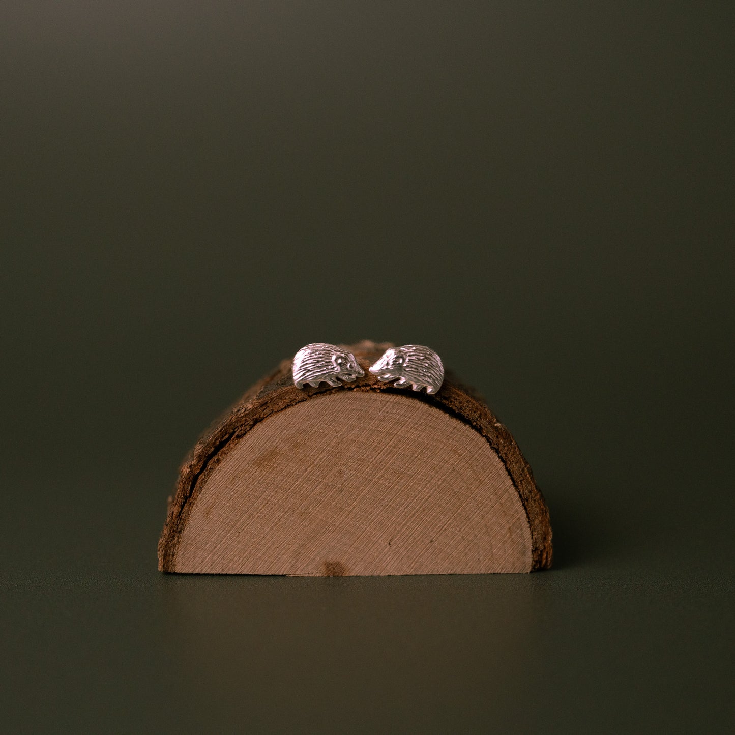 Hedgehog Silver Stud Earrings
