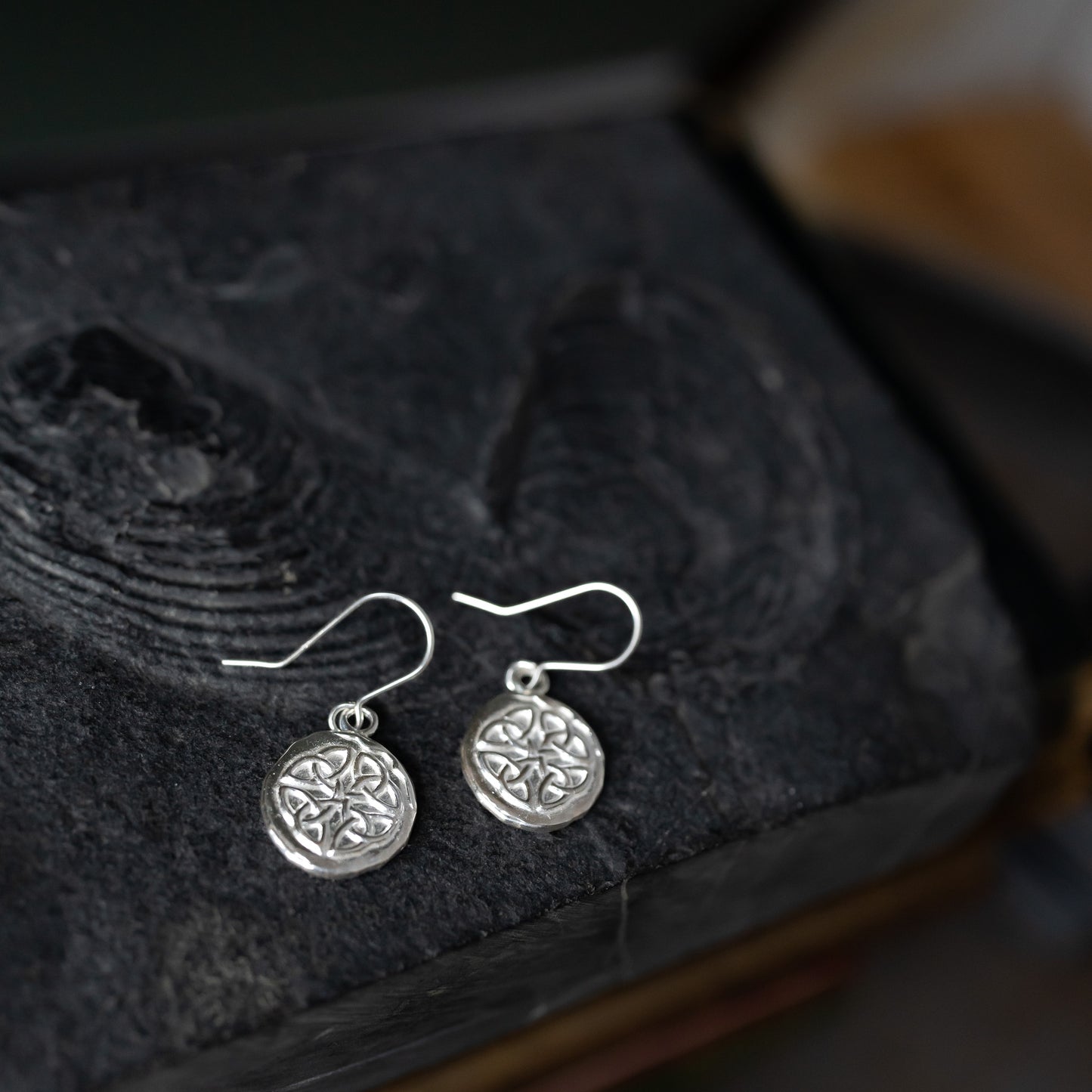Celtic Spirit - Elemental Talisman Small Coin Dangle Earrings - PREORDER