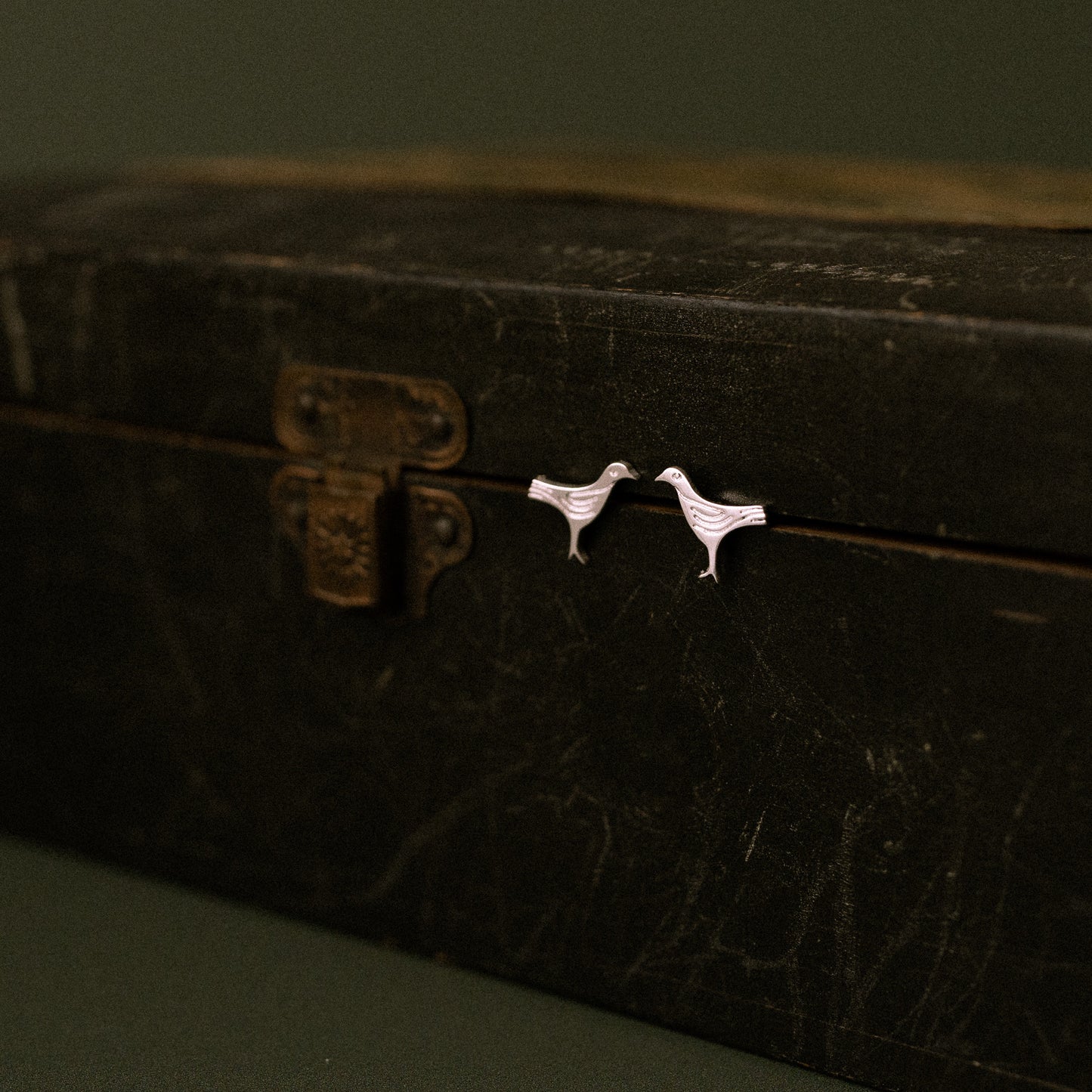 Sandulf's Cross Silver Bird Studs
