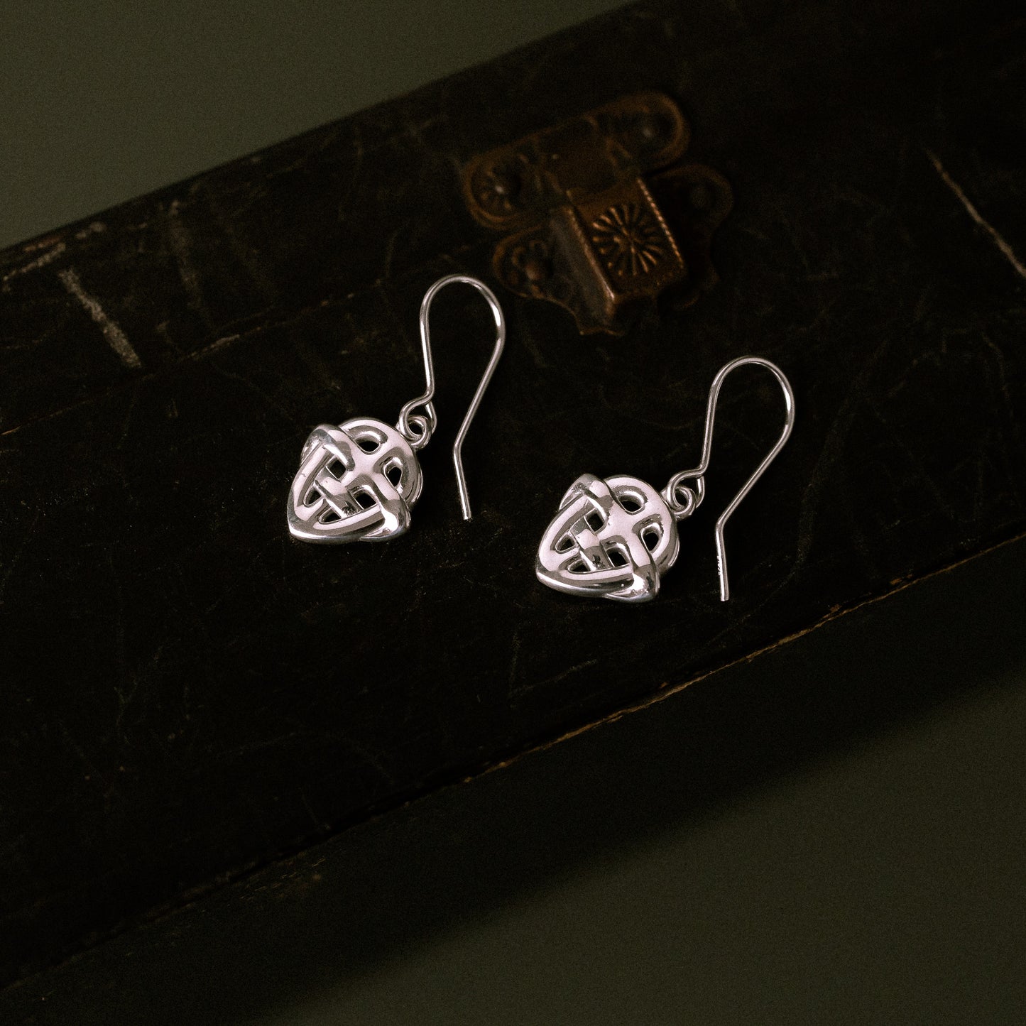 Sandulf's Cross Silver Celtic Knot Earrings