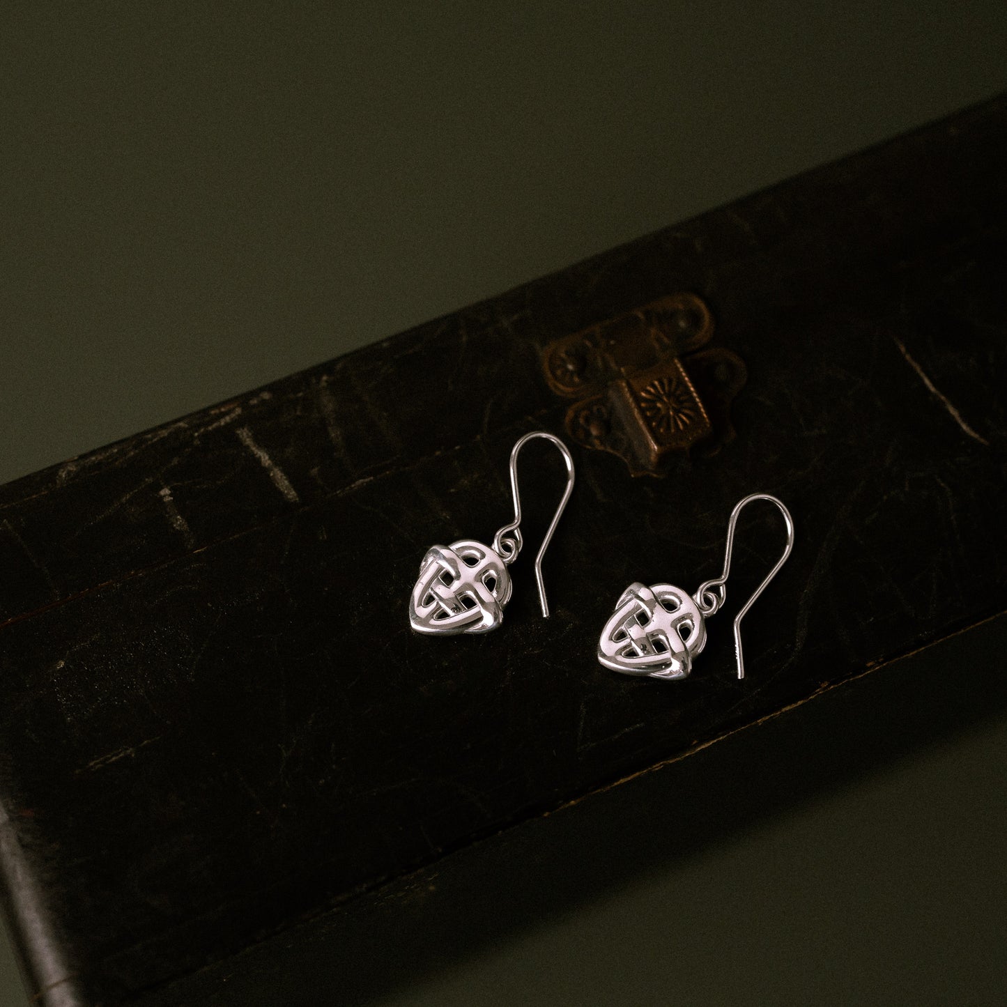 Sandulf's Cross Silver Celtic Knot Earrings